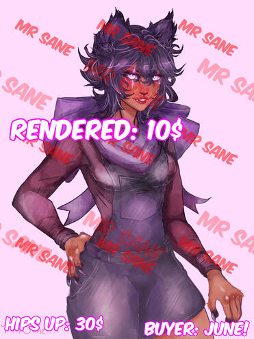 Rendered: Hips up